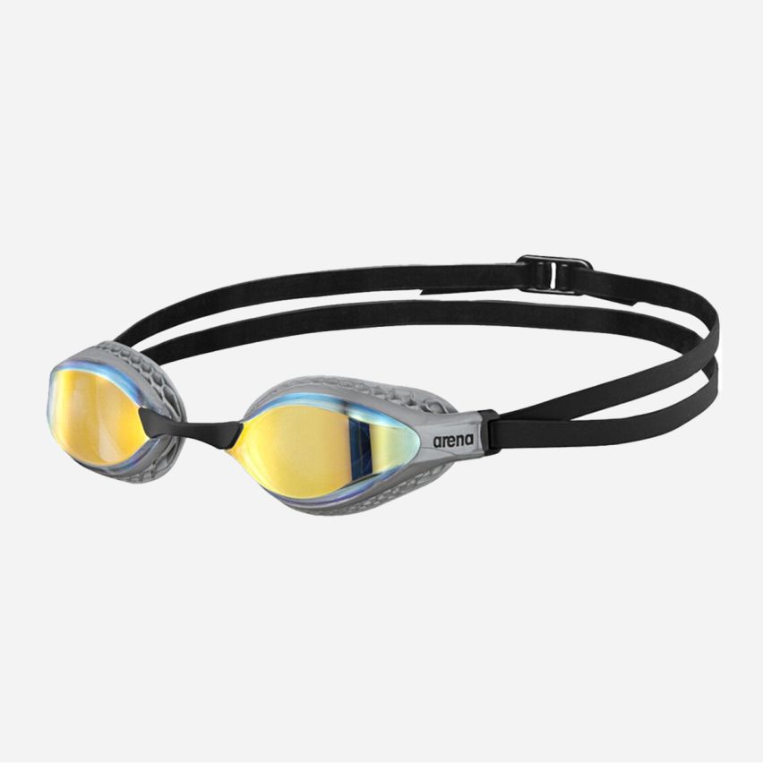 Arena Schwimmbrille Air-Speed yellow copper/silver gespiegelt