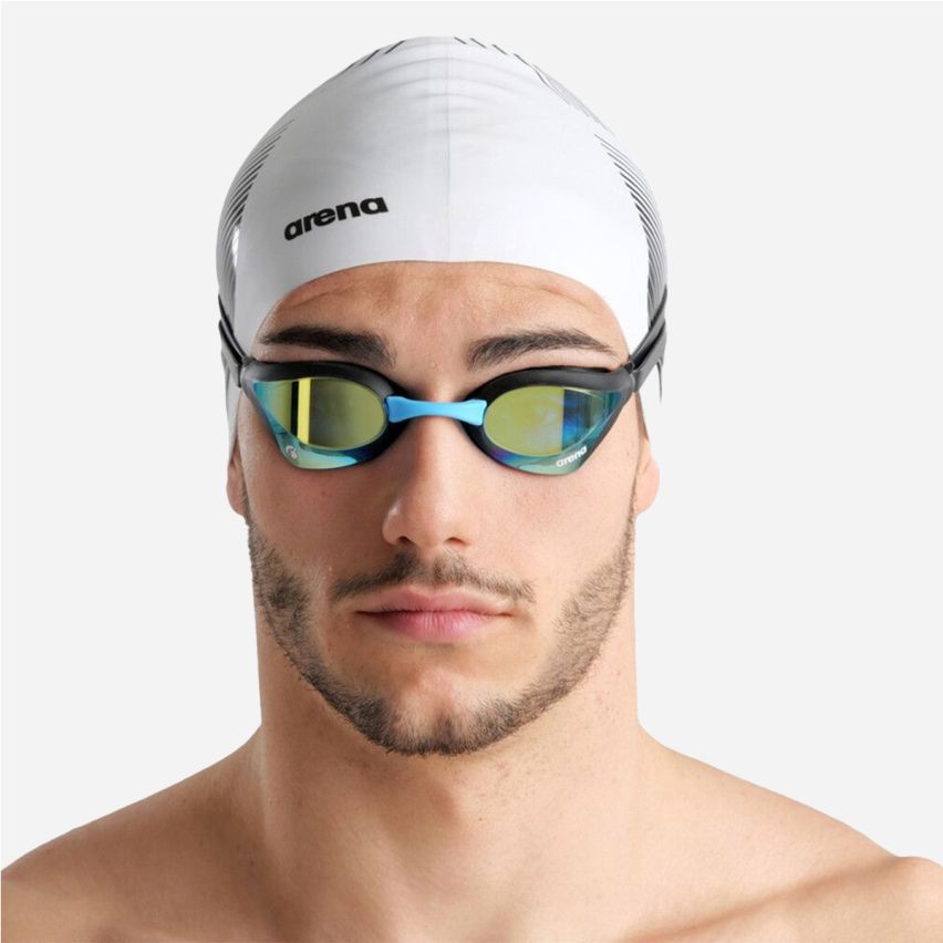 Arena Schwimmbrille Cobra Core Swipe aqua/black gespiegelt