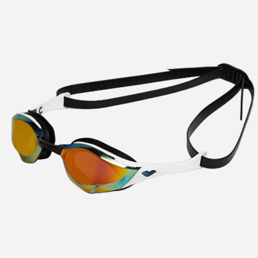 Arena Schwimmbrille Cobra Edge Swipe gold/white gespiegelt