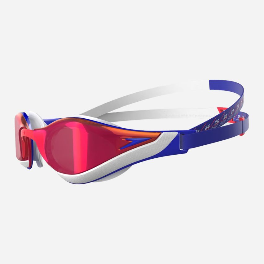Speedo Schwimmbrille Fastskin Pure Focus flame red/true gespiegelt 