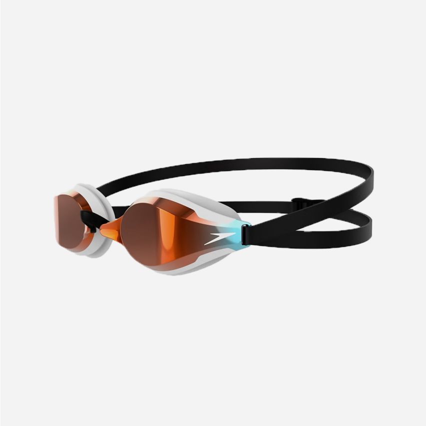 Speedo Schwimmbrille Fastskin Speedsocket 2 black/white/fire gespiegelt