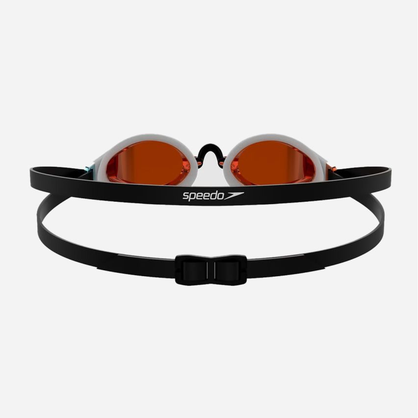 Speedo Schwimmbrille Fastskin Speedsocket 2 black/white/fire gespiegelt