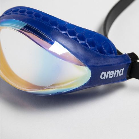 Arena Schwimmbrille Air-Speed yellow copper/blue gespiegelt