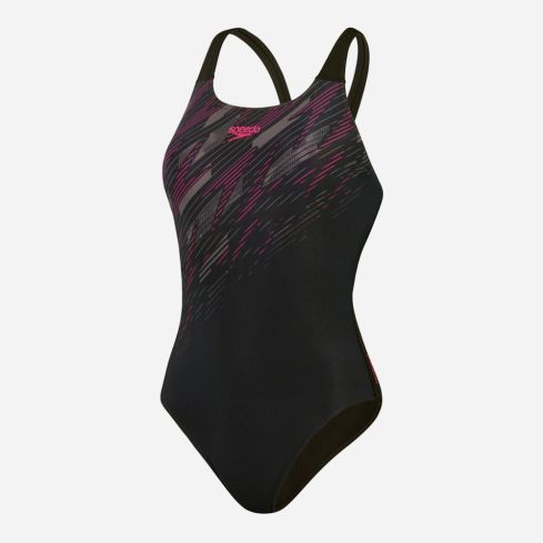 Speedo Badeanzug HyperBoom Placement Muscleback schwarz